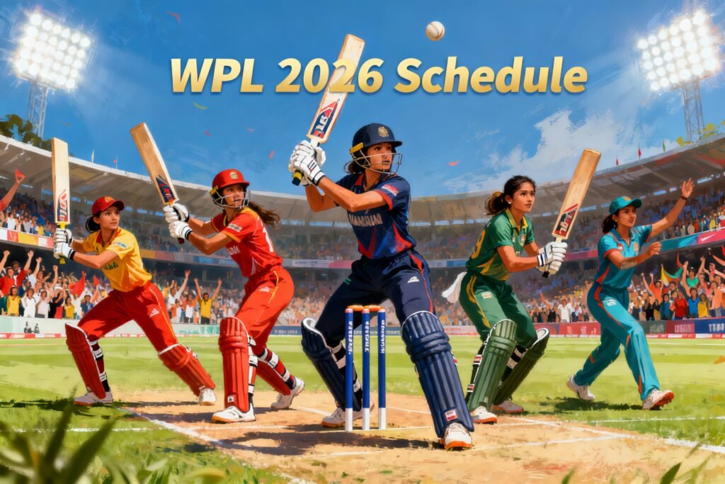 TATA WPL 2026 teams playing cricket at stadium