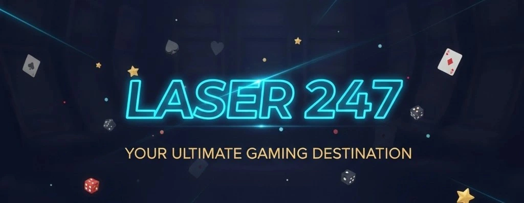 Laser247 sports exchange platform banner for cricket betting and live casino games in India