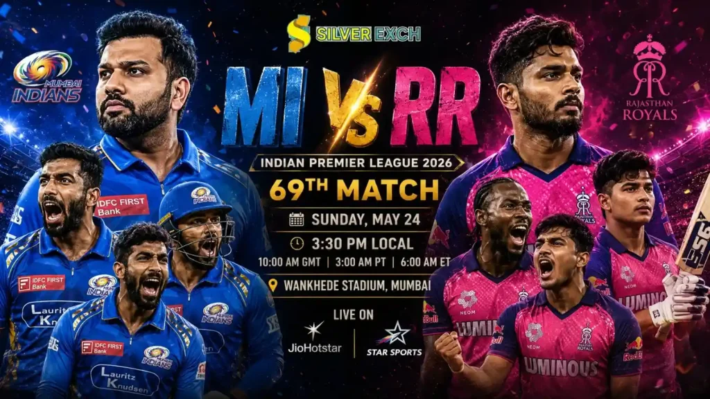 MI vs RR IPL 2026 Match Banner – Wankhede Stadium Mumbai