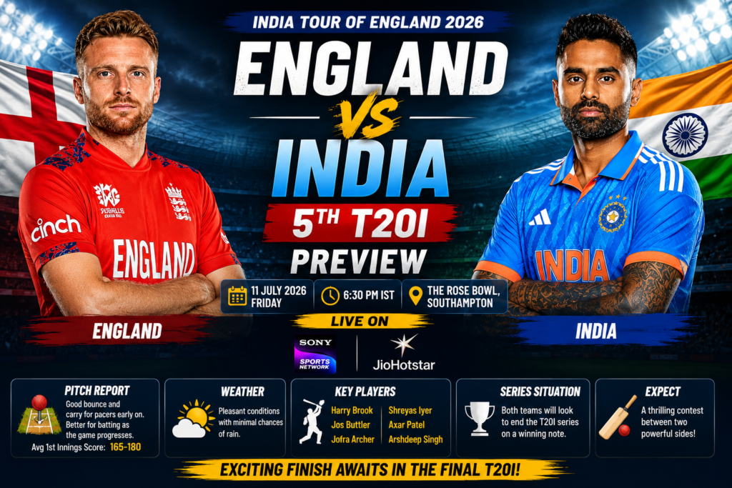 England vs India 4th T20I Preview